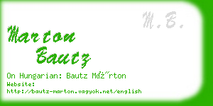 marton bautz business card